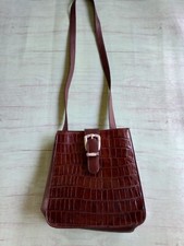 Vintage Fossil 75082 Brown Leather Small Crossbody Shoulder Bag Purse picture