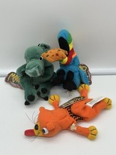 Meanies Series 1 Plush Lot With Tags Cat Dinosaur Toucan Vintage Idea Factory picture
