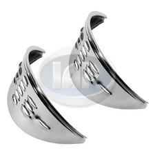 LOUVERED CHROME HEADLIGHT EYEBROWS VOLKSWAGEN T1 BUG BEETLE T2 BUS 1949-1967 picture