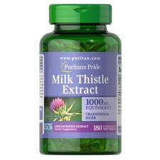 Puritan's Pride Milk Thistle 4:1 Extract 1000 mg (Silymarin) - 180 Softgels picture