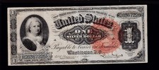 US 1886 $1 Martha Silver Certificate Ornate Back FR 217 VF-XF (225) picture
