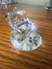 Vintage Crystal World Treasure Chest W/ Gems picture