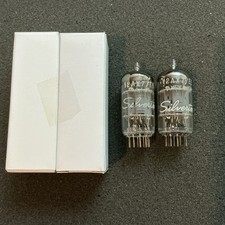ANOS Amperex 12AX7 ECC83 Tubes Silvertone MATCHED Bugle Boy Amplitrex 12ax7a picture