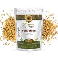 Organic Way Fenugreek Methi Seeds Whole - Kosher & USDA Certified (1LBS / 16Oz) picture
