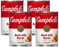Campbell's Condensed Bean with Bacon Soup 🍲 11.25 Ounce Can (Pack of 4) picture
