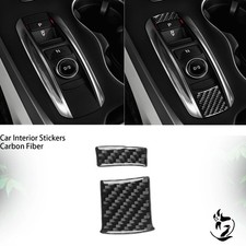 Real Carbon Fiber Console Gear Shift Panel Button Cover Trim For Acura MDX 14-20 picture