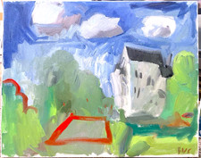 Impressionism Landscape Plein Air Original Oil Painting On Canvas 16”x20” Signed picture
