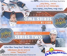 2017/18 UD Series 2 Hockey Factory Sealed 24 Pack Retail Box-6 Young Guns+Jersey picture