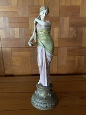 Antique Ernst Wahliss Turn Wien Porcelain Figurine Art Nouveau Lady  12” Austria picture