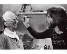 RICK BAKER SIGNED 8x10 PHOTO LEGENDARY MAKE UP ARTIST STAR WARS RARE BECKETT BAS picture