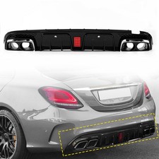 For Mercedes W205 Sedan C43 C300 C450 Bumper Diffuser Exhaust Tips & Brake Light picture