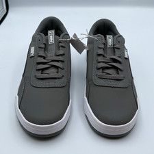 PUMA Men’s Gray/White Low Top Lace Up Solid Athletic Sneaker picture