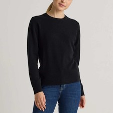 Quince Mongolian Cashmere Crewneck Sweater Black XL Quiet Luxury Old Money picture