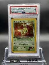 2000 Rocket's Scyther 013/132 Gym Heroes Holo 1st Edition PSA 5 picture