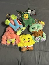 SpongeBob X fugglers keychains Full Complete Set Of 5 NEW WITH TAGS picture