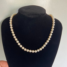 Vintage Mikimoto Akoya Pearl Necklace 16.5” 60-65 mm K14 14K Gold Clasp picture
