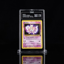 1999 WOTC Pokemon The First Movie Mewtwo #3 Black Star Promo Foil Graded TAG 7.5 picture