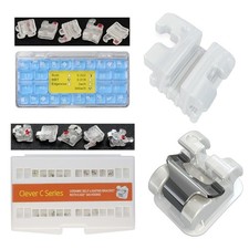 Dental Orthodontic Ceramic Brackets Self Ligating Braces Clear Sapphire Roth MBT picture