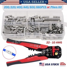 200/660PCS Non Insulated Butt Splice Uninsulated Crimp Wire Connectors Terminals picture