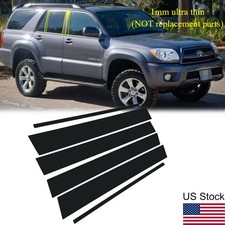 6Pcs Glossy Piano Black Pillar Posts Door Covers For Toyota 4Runner 2003-2009   picture