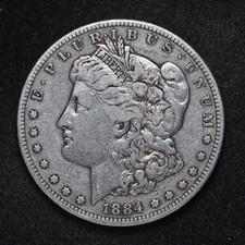 1884-S Morgan Silver Dollar Fine+ (cn17614) picture