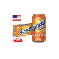 Sunkist Orange Soda Pop, 12 fl oz, 12 Pack Cans ** picture