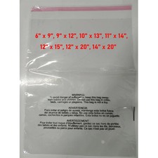 Clear Poly Bags with Suffocation Warning Self Seal Merchandise Packaging For FBA picture