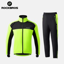 ROCKBROS Winter Warm UP Thermal Softshell Cycling Jacket +Pants Windproof Suit picture