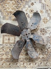 Vintage OEM 6-Blade Engine Cooling Fan Heavy Duty Steel Riveted Hot Rod Custom picture