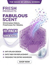Fresh Products The Wave 3D Urinal Screen Fabulous Scent 10-Pack picture