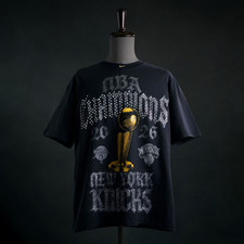 New York Knicks Nike 2026 NBA Finals Champions Authentic Locker Room T-Shirt NEW picture