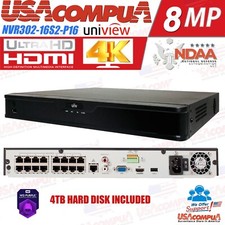 UNV Uniview 16 Channel 16 PoE NVR NDAA Compliant 4K Plug & Play PoE NVR 4TB PUR picture