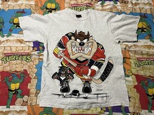 1994 Vintage Warner Brothers Taz Florida Panthers Shirt AN67634 picture