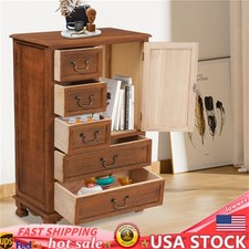 5 Drawers Dresser Wooden Storage Dressers Chests of Drawers for Bedroom Home picture