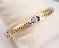 3Ct Round Cut Vintage Philippe Charriol Charm Bracelet 14K Yellow Gold Plated picture