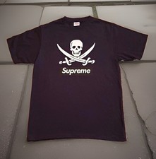 2007 Supreme x Neighborhoods box logo Rebel Without A Pause Pirate Black Shirt L picture