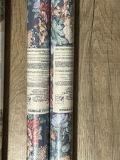 Vintage Blue Floral York Wallpaper 2 Double Rolls Grannycore - CC 806 R23  picture