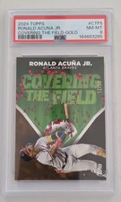 2024 Topps Covering the Field Ronald Acuña Jr. #CTF5 Gold /50 PSA 8 Braves picture