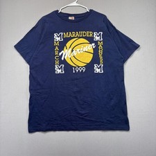 Vintage 1999 Marauder Mariner Basketball Graphic T-Shirt XL picture
