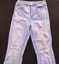 Lovervet by Vervet LV1426 Jeans 28/7 Super High Rise Flare Distressed Raw Hem picture