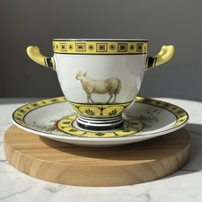 Bernardaud Limoges Marie Antoinette Rambouillet Etruscan Cup Saucer Ancienne Mfg picture