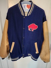 RARE Vintage Buffalo Bills Mens XL Mirage Jacket Bomber Letterman Coat 1965  picture