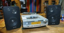 AIWA XR-X7 Stereo W/ CD Player & Speakers - No Remote - Works 12 Color Display picture