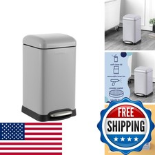 happimess Betty Retro Mini 3.2 Gal Step Trash Can, Gloss Gray picture