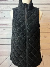 Athleta Whisper Featherless Lux Vest Full Zip Black 467768 XS Extra Small NWT picture
