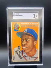 1954 Topps Hank Aaron #128 RC SGC 1 picture