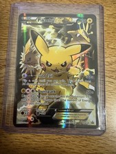 2016 POKEMON XY BLACK STAR PROMO XY124 FULL ART/PIKACHU EX RED & BLUE COLLECTION picture