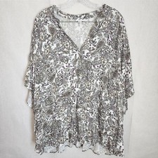 J Jill 100% Viscose Dolman Short Sleeve Popover Top 3x Stretch Comfy Feminine picture