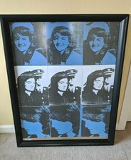 Andy Warhol Nine Jackies Whitney Museum Exhibition Poster 2002 SIAE Framed 37 In picture