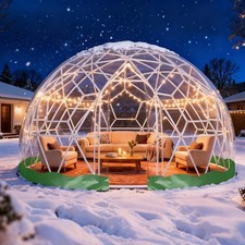 12x7.2ft Garden Bubble Tent 4-7Person Outdoor Clear Geodesic Dome Window Outdoor picture